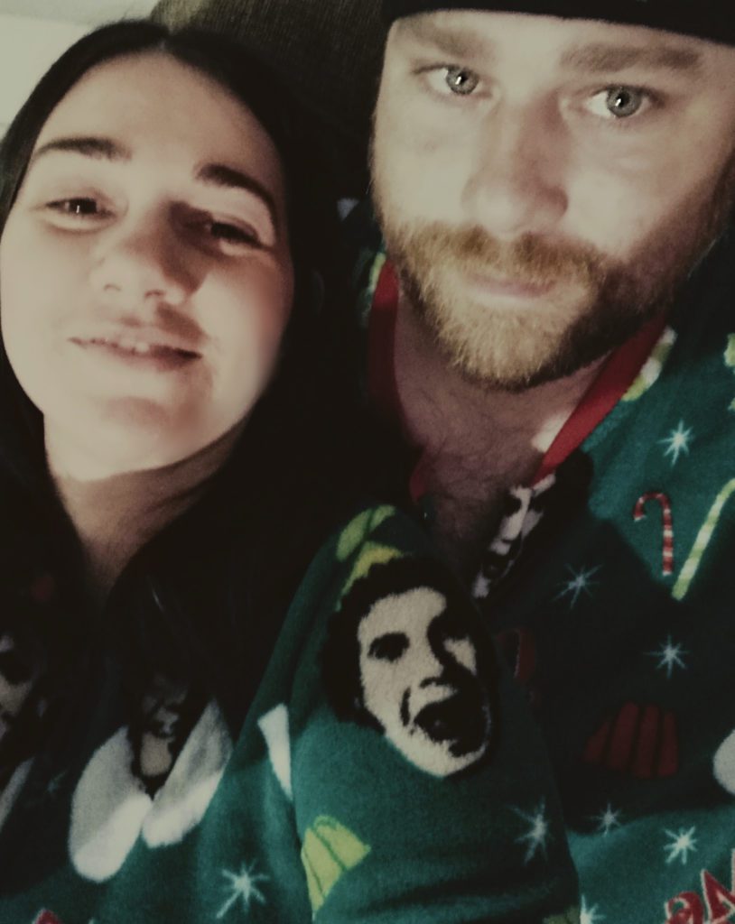 Sarah selfie with her husband